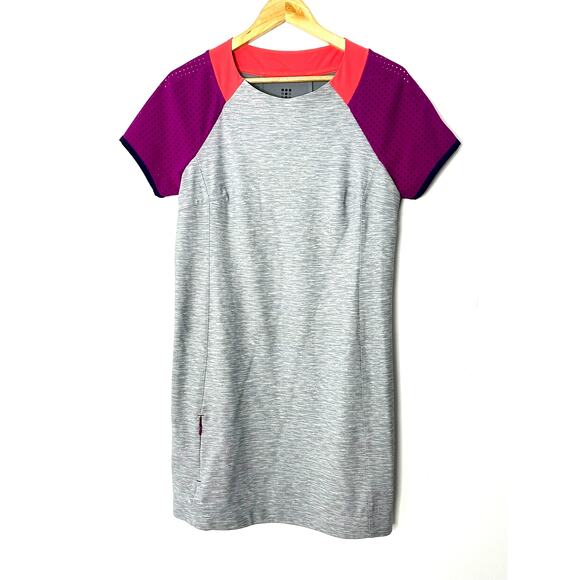 Title Nine Unconventional Short Sleeve Color Block Athletic Knee Length Dress M - Picture 1 of 11